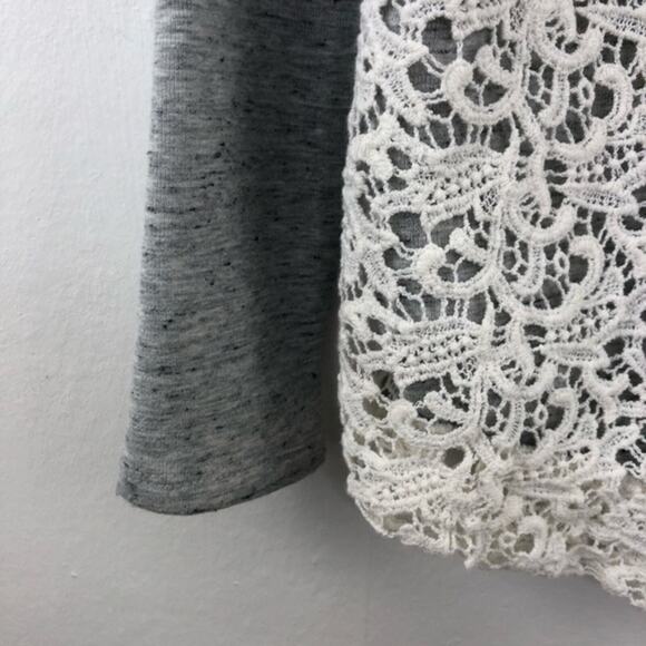 Sundance Lace Crochet Overlay Pullover Sweatshirt Size Medium - Picture 7 of 14